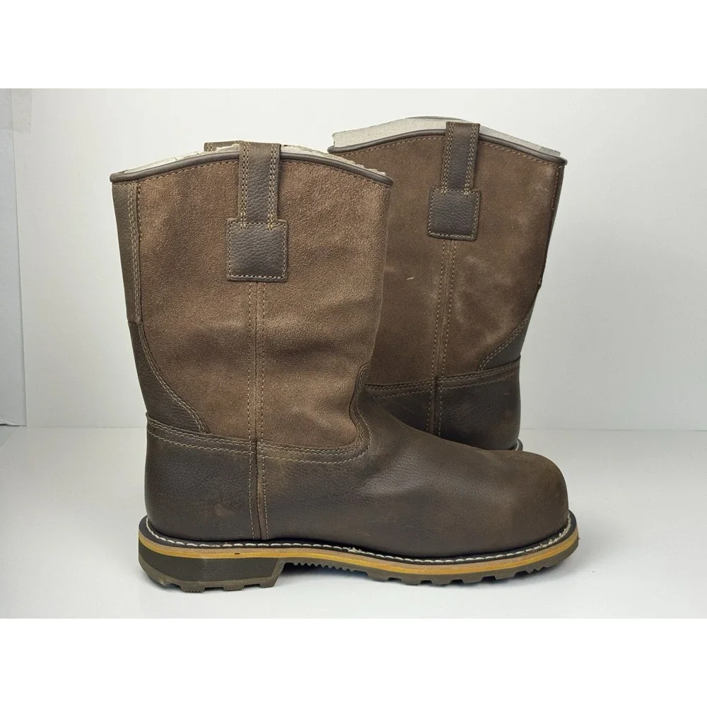 Carhartt Waterproof 10-Inch Men's Sz 9 Nano Composite Toe Pull Up Boots FP1453-M